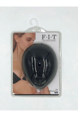 Cloth Adhesive Bra - Cup D - Black