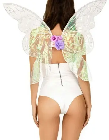 Iridescent Glitter Fairy Wings - One Size - Multicolor