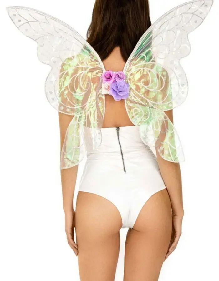 Iridescent Glitter Fairy Wings - One Size - Multicolor