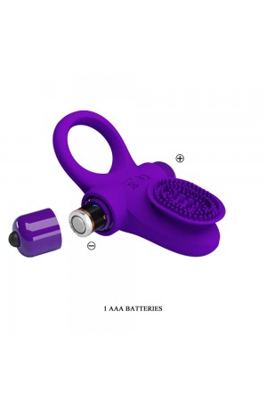 Pretty Love Vibrating Cock Ring II - Purple