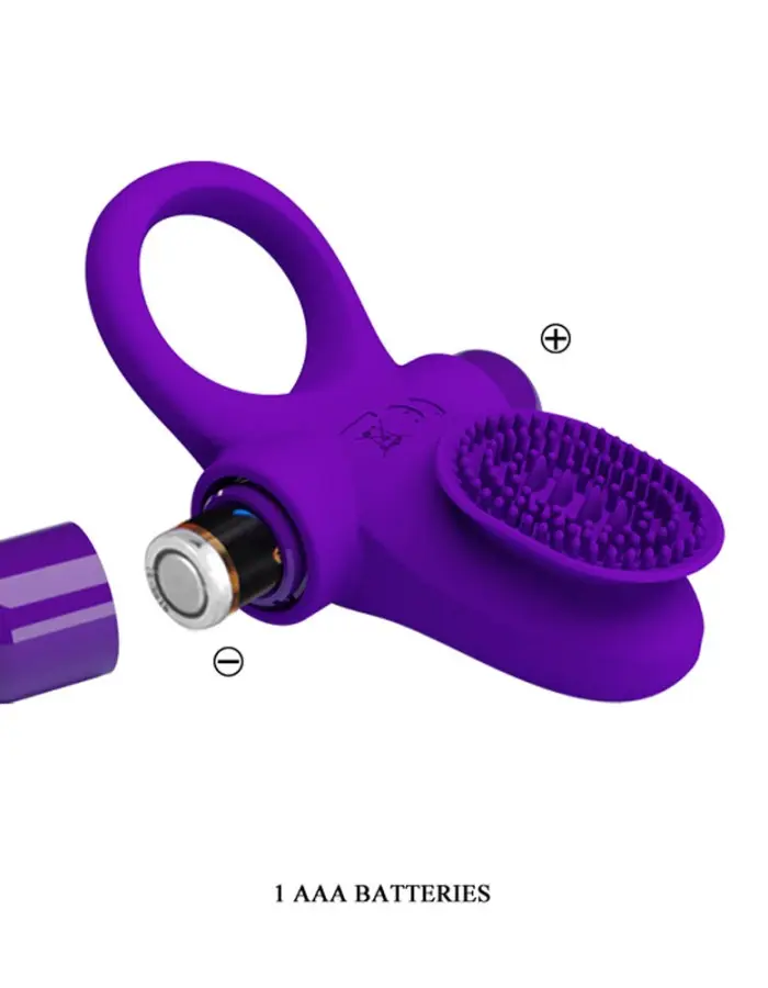 Pretty Love Vibrating Cock Ring II - Purple