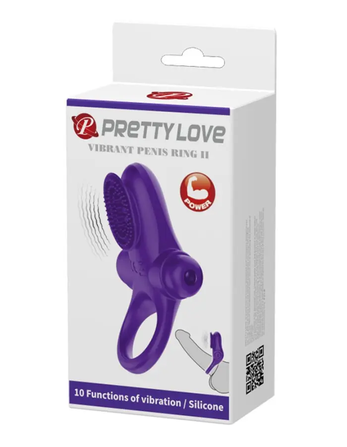 Pretty Love Vibrating Cock Ring II - Purple