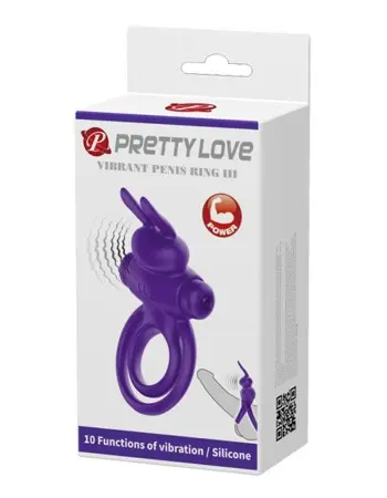 Pretty Love Vibrant Penis Ring III - Purple