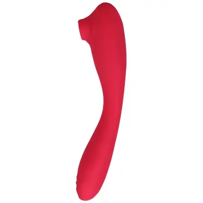 This Product Sucks - Sucking Clitoral Stimulator  With Bendable G-Spot Vibrator - Pink