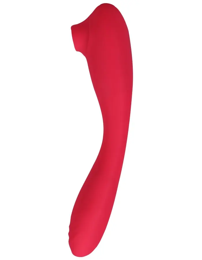 This Product Sucks - Sucking Clitoral Stimulator  With Bendable G-Spot Vibrator - Pink