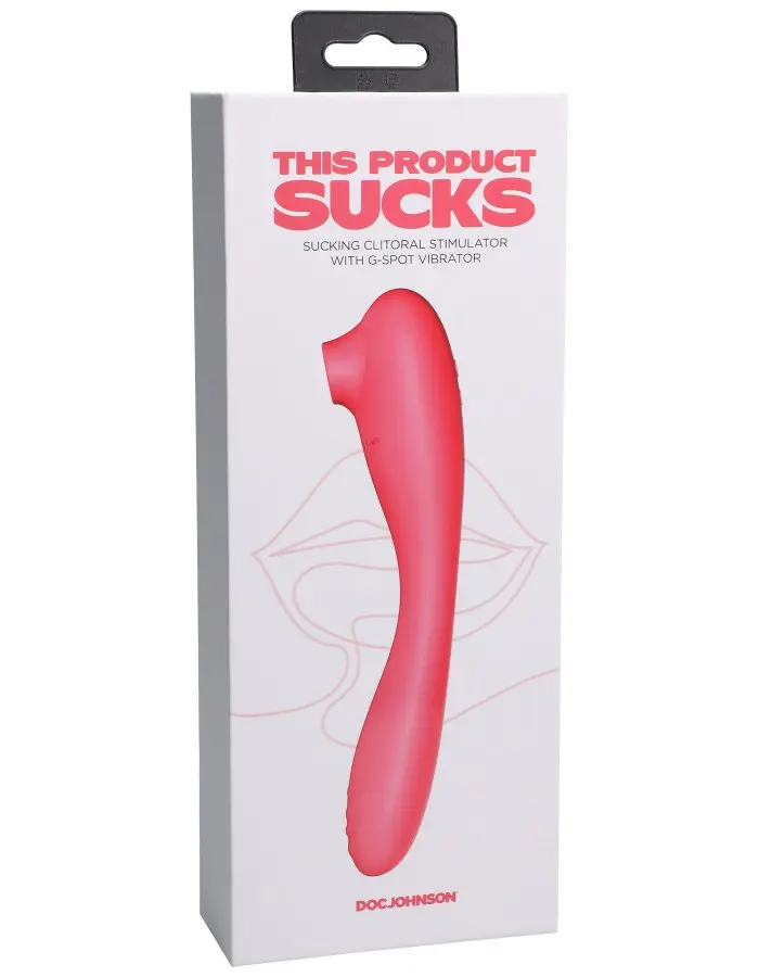 This Product Sucks - Sucking Clitoral Stimulator  With Bendable G-Spot Vibrator - Pink