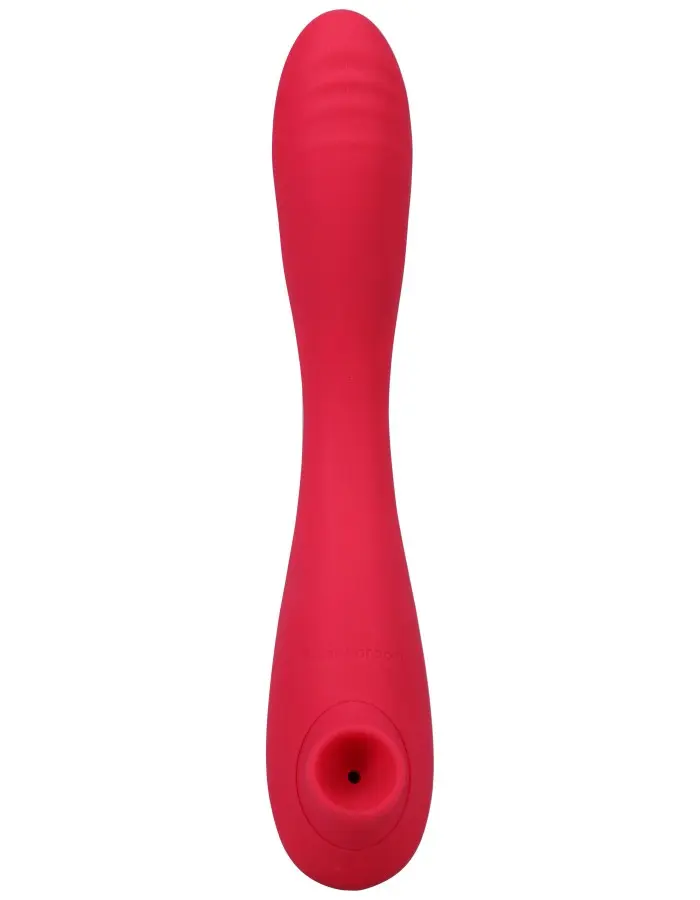 This Product Sucks - Sucking Clitoral Stimulator  With Bendable G-Spot Vibrator - Pink