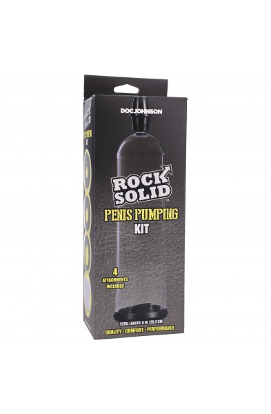 Rock Solid - Penis Pumping Kit - Black/clear