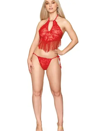Camisole and G-String - One Size - Ruby