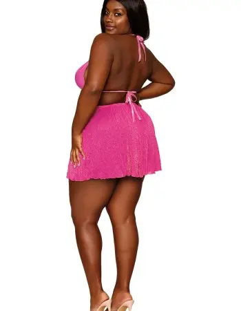 Babydoll and G-String - Queen Size - Peony