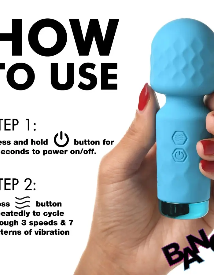 10x Mini Silicone Wand - Blue