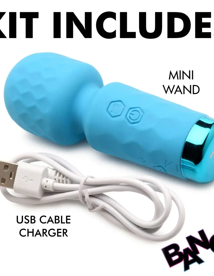10x Mini Silicone Wand - Blue