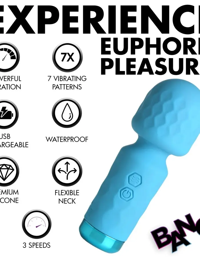 10x Mini Silicone Wand - Blue