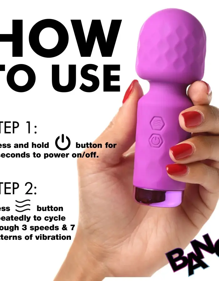 10x Mini Silicone Wand - Purple