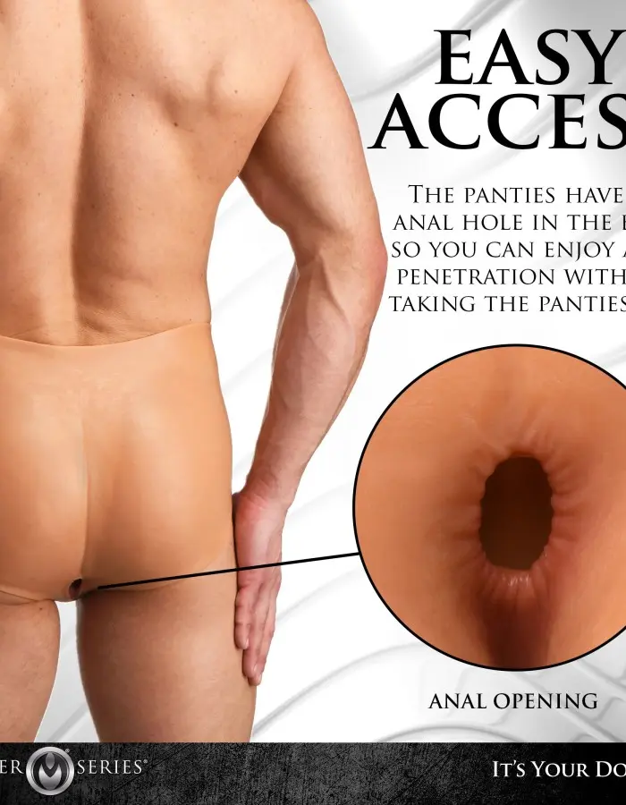 Pussy Panties Silicone Vagina Plus Ass Panties - Small