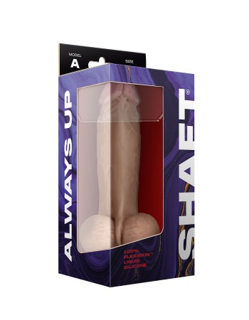 Shaft - Model a 8.5 Inch Liquid Silicone Dong With Balls - Pine