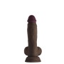 Shaft - Model a 7.5 Inch Liquid Silicone Dong With Balls - Mahogany