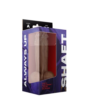 Shaft - Model a 7.5 Inch Liquid Silicone Dong With Balls - Oak