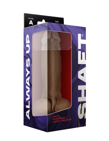 Shaft - Model a 9.5 Inch Liquid Silicone Dong With Balls - Oak