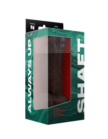 Shaft - Model N 8.5 Inch Liquid Silicone Dong With Balls - Mahogany