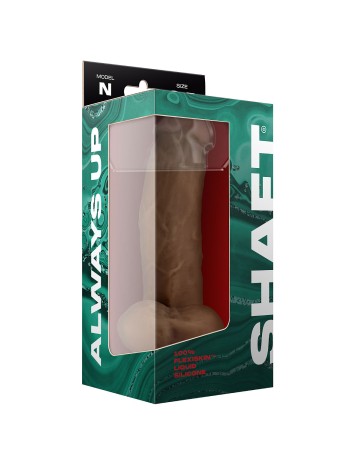 Shaft - Model N 8.5 Inch Liquid Silicone Dong With Balls - Oak