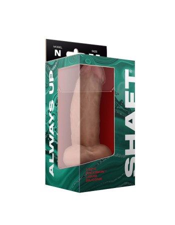 Shaft - Model N 7.5 Inch Liquid Silicone Dong With Balls - Pine