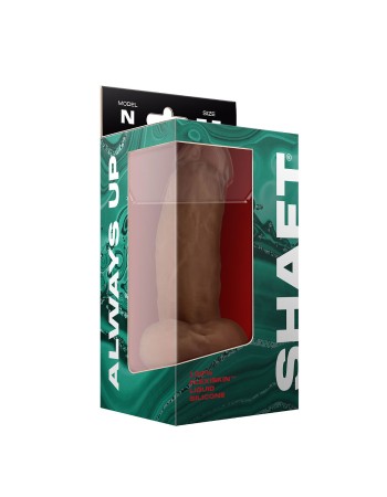 Shaft - Model N 7.5 Inch Liquid Silicone Dong With Balls - Oak