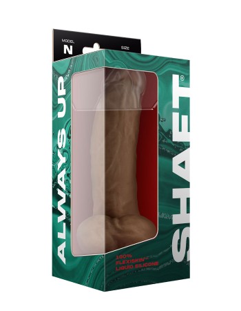 Shaft - Model N 9.5 Inch Liquid Silicone Dong With Balls - Oak