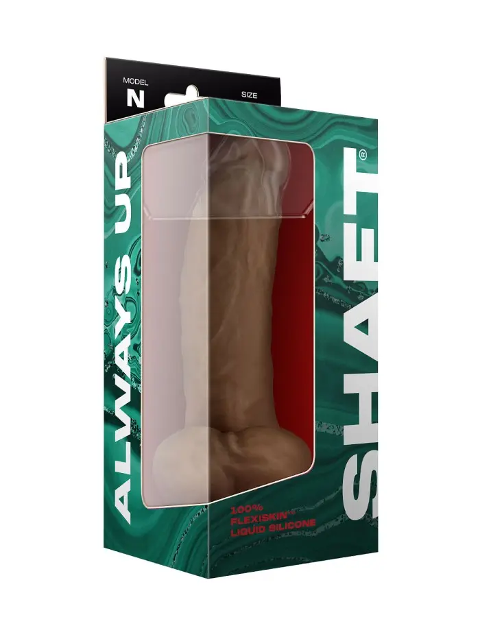 Shaft - Model N 9.5 Inch Liquid Silicone Dong With Balls - Oak