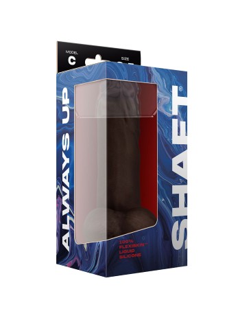 Shaft - Model C 8.5 Inch Liquid Silicone Dong With Balls - Mahogany