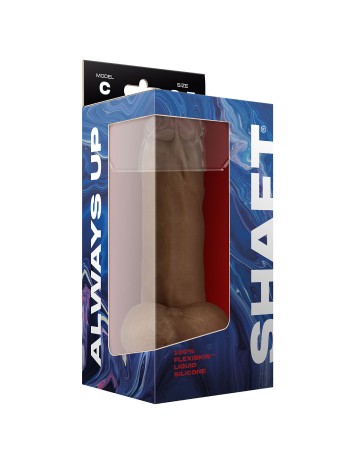 Shaft - Model C 8.5 Inch Liquid Silicone Dong With Balls - Oak