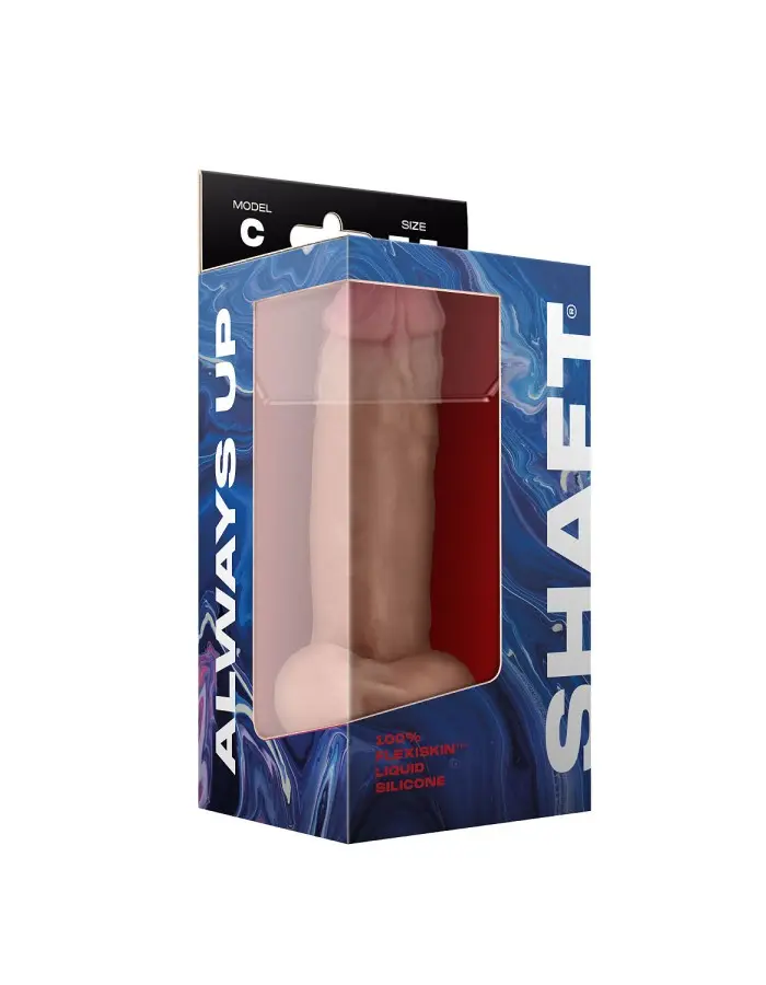 Shaft - Model C 7.5 Inch Liquid Silicone Dong With Balls - Pine