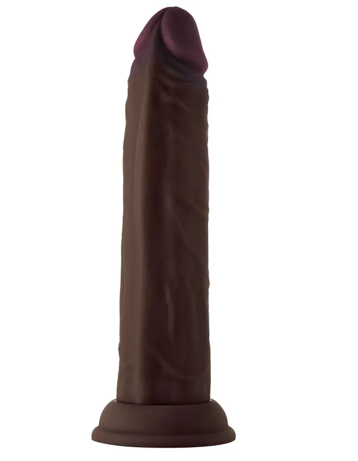 Shaft - Model J 8.5 Inch Liquid Silicone Dong - Mahogany