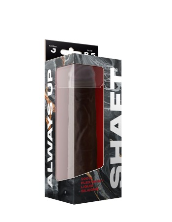 Shaft - Model J 8.5 Inch Liquid Silicone Dong - Mahogany