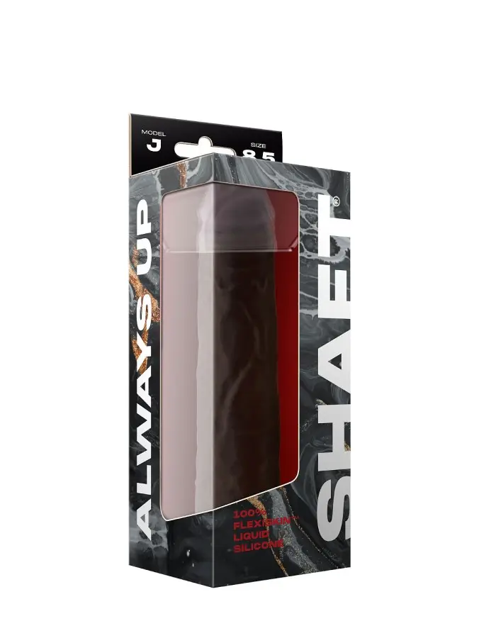 Shaft - Model J 8.5 Inch Liquid Silicone Dong - Mahogany