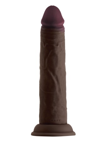 Shaft - Model J 8.5 Inch Liquid Silicone Dong - Mahogany