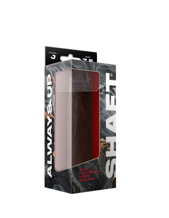 Shaft - Model J 7.5 Inch Liquid Silicone Dong - Mahogany