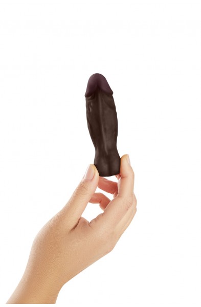 Shaft - Model B 4.3 Inch Liquid Silicone Bullet  Vibrator - Mahogany