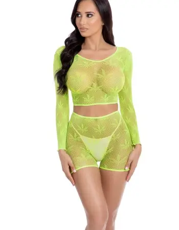 Leaf It to Me Short Set - One Size - Green