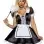 Classic French Maid Costume - Medium - Black/white
