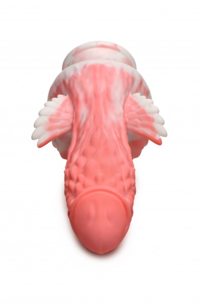 Pegasus Pecker Winged Silicone Dildo - Pink/white