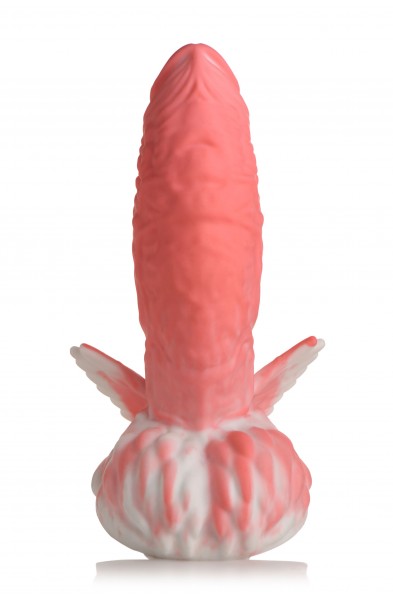 Pegasus Pecker Winged Silicone Dildo - Pink/white