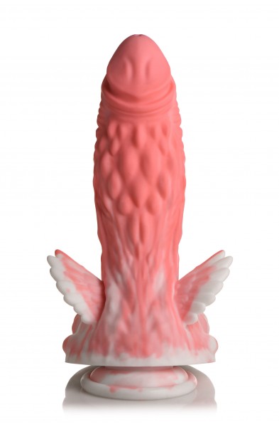 Pegasus Pecker Winged Silicone Dildo - Pink/white