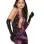 Deep v Tie Dye Mini Dress - One Size  - Black/pink