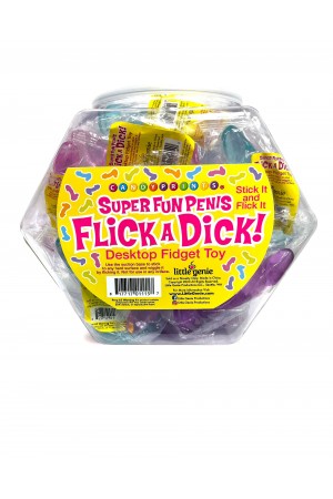 Flick a Dick - Desktop Fidget Toy - Display of 24