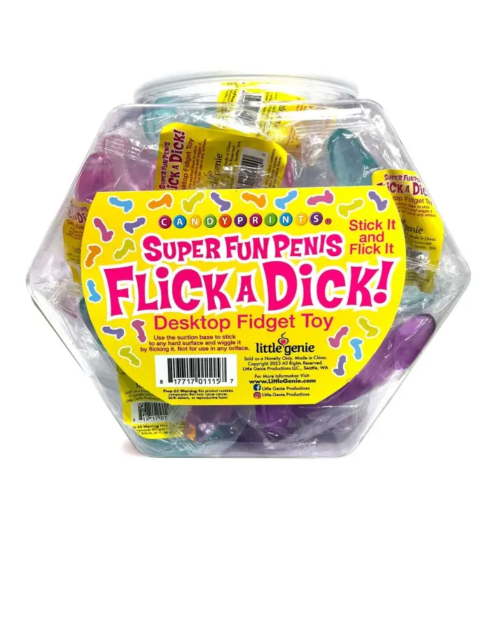 Flick a Dick - Desktop Fidget Toy - Display of 24