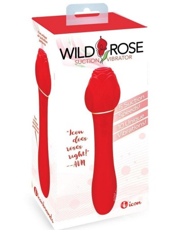 Wild Rose Suction Vibrator - Red