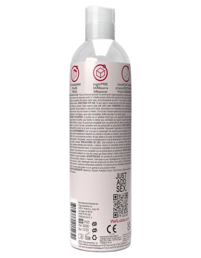 Wet Delicious Oral Play - Strawberry - Waterbased Flavored Lubricant 4 Oz