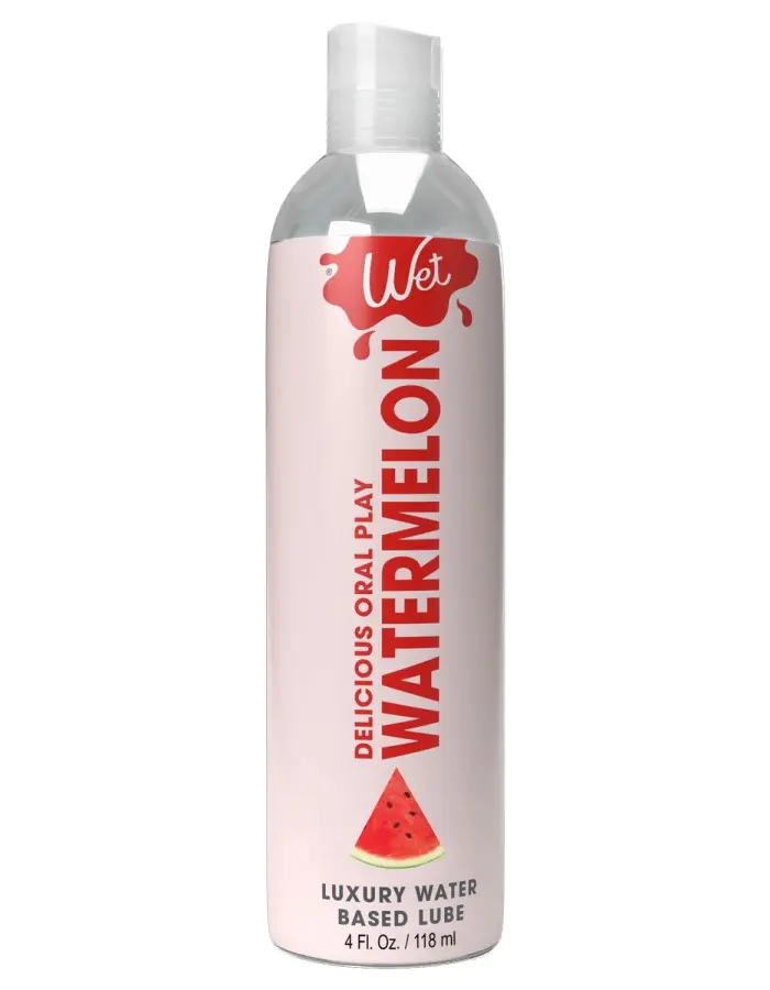 Wet Delicious Oral Play - Watermelon - Waterbased Flavored Lubricant 4 Oz