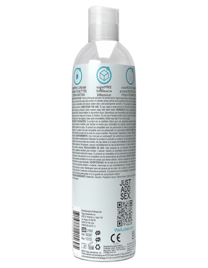 Wet Delicious Oral Play - Whipped Cream - Waterbased Flavored Lubricant 4 Oz